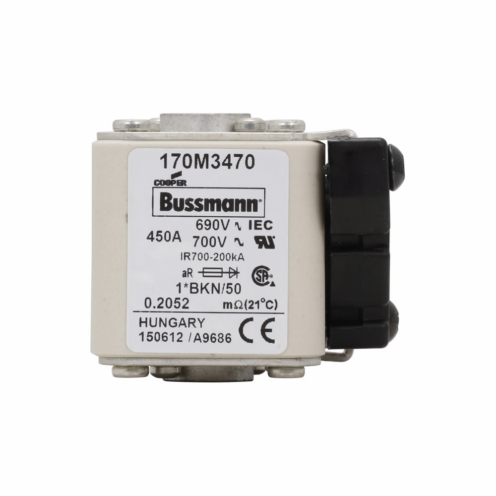 Fuse size 1, 690 Vac (IEC) A