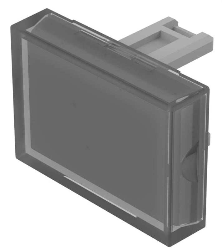 31-903.7 CAP PUSHBUTTON RECTANGLE CLR