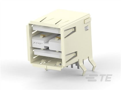 5787617-2 RECP ASSY R/A STACKED THRU-HOLE USB