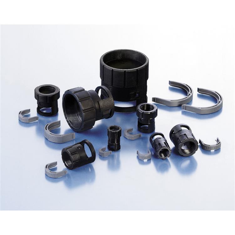 BVID-M406GT PMAFIX Black Female Adapter, IP66, Polyamide 6, M40x1.5, NW Size - 36