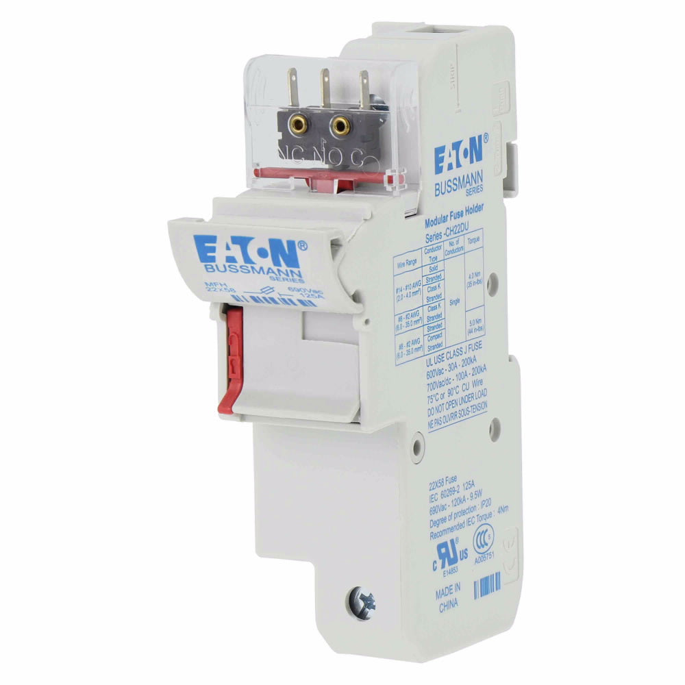 CH221DMSU-F FUSE HLDR 22X58 1POLE MICROSWTCH