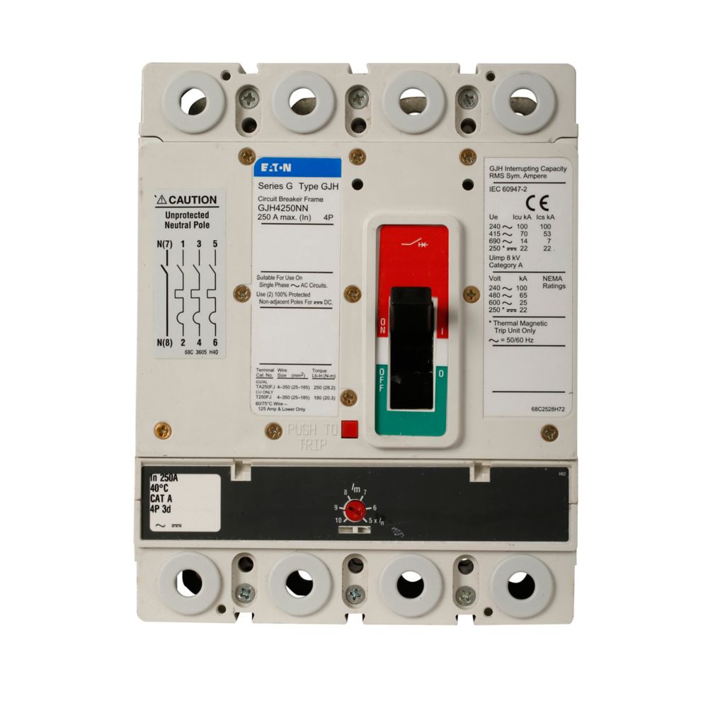 Eaton Series G electronic molded case circuit breaker - GJH4100AAM