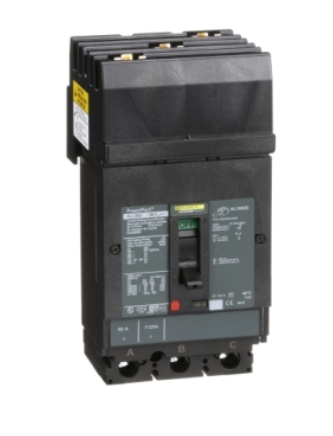 HJA36060 Circuit breaker, PowerPacT H, 60A, 3 pole, 600VAC, 25kA, I-Line, thermal magnetic, 80%, ABC