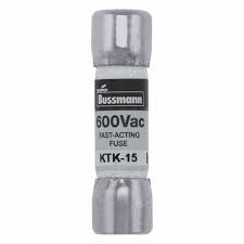 KTK-15 FUSE, CARTRIDGE, 15A, 10X38MM, FAST ACTING