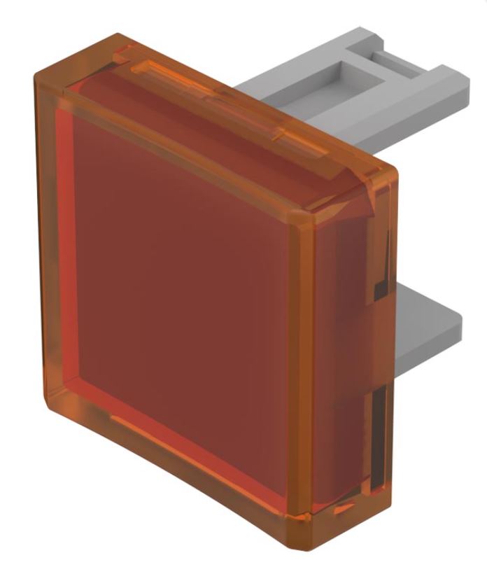 31-954.3 CAP PUSHBUTTON SQUARE orange
