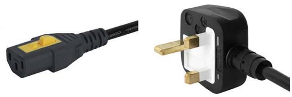 6051.2158 CORD BS1363A - IEC 320-C13 16.4'