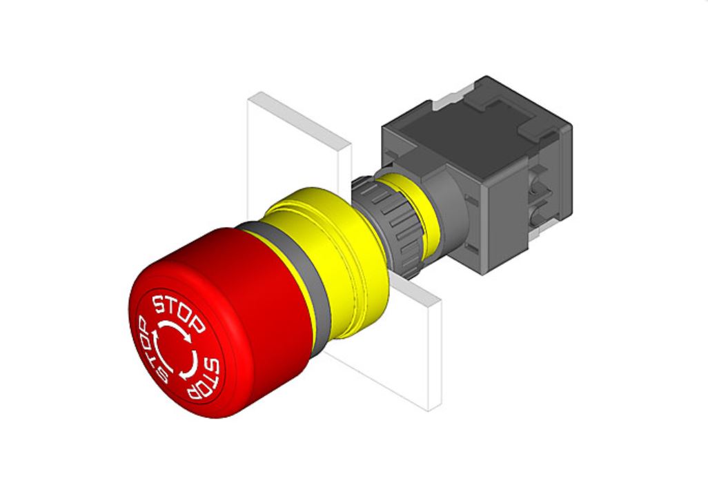 61-3440.4/1 CONFIG SW BODY E-STOP NON-ILLUM