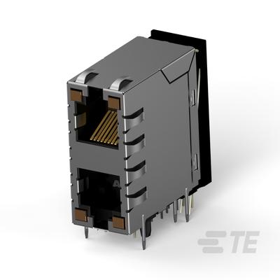 6368011-4 Modular Conn/Ethernet Conn STK MJ 2X1 SHLD G/O BI