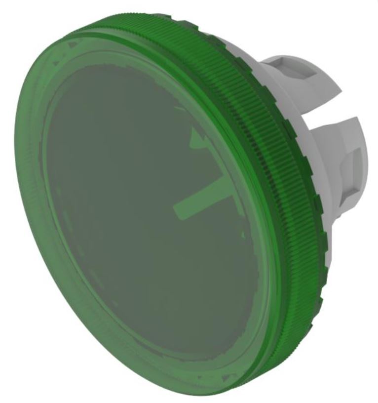 84-7111.500 CONFIG SWITCH LENS GREEN ROUND