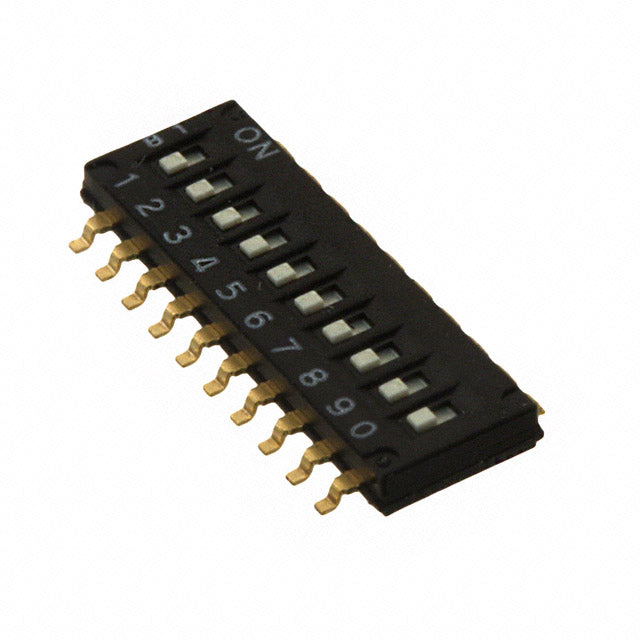 A6H-0101 Slide Dip Switch 10 Switches 10PST Latched