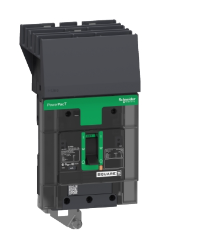 BDA36050 Circuit breaker, PowerPacT B, 50A, 3 pole, 600Y/347VAC, 14kA, I-Line, thermal magnetic, 80%, ABC