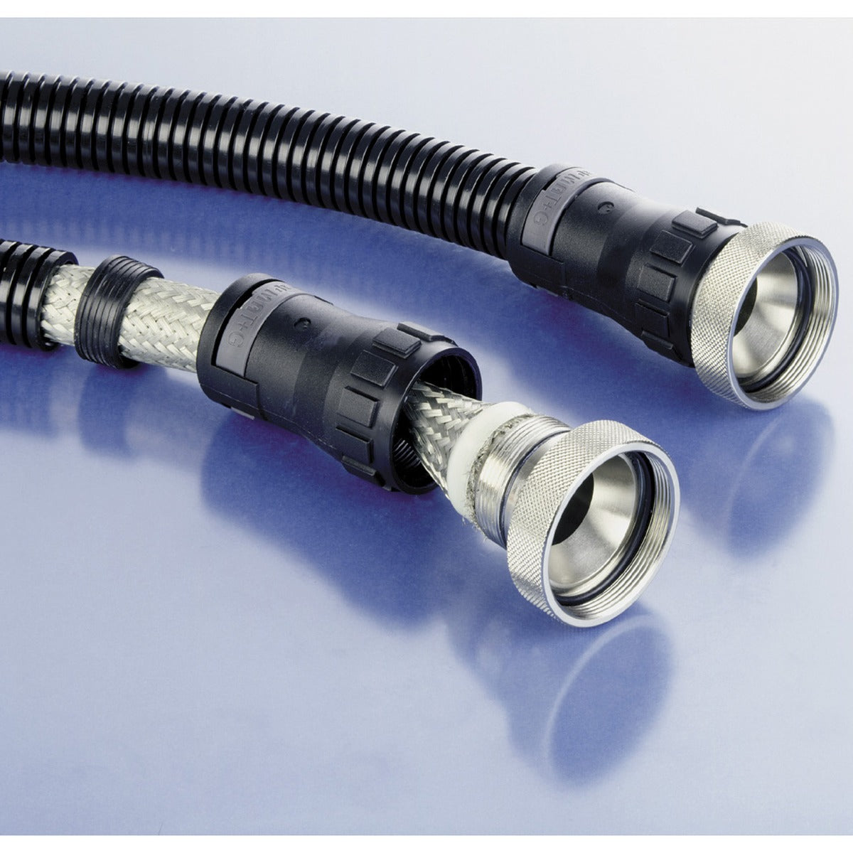 BVIMV-U212-14 EMC Female Connector, Poly6 Nickel-Plated Aluminum, 7/8"-20, NW-12