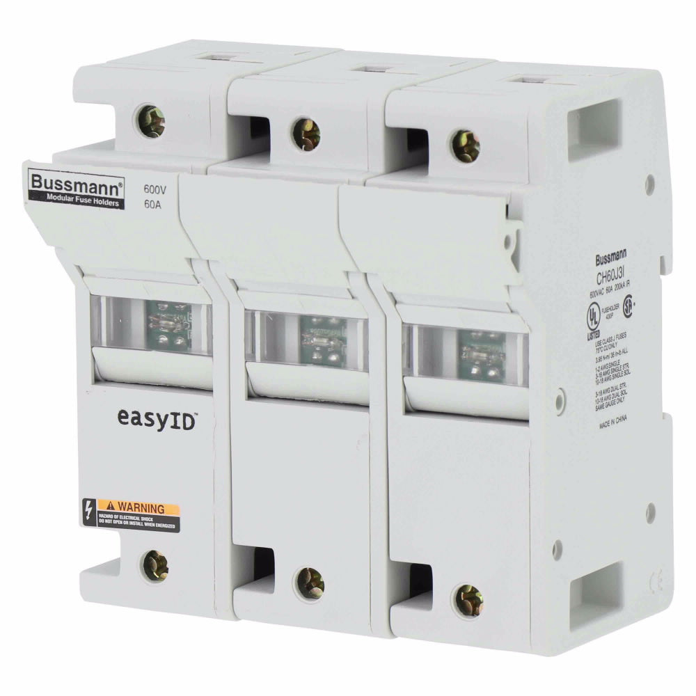 CH60J3I FUSE HLDR CART 600V 60A DIN RAIL with indicating