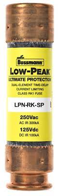 LPN-RK-2-1/2SP 2.5A,  250 Vac, 125 Vdc LOW PEAK DUAL ELEMENT